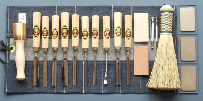 clean woodworking tools set