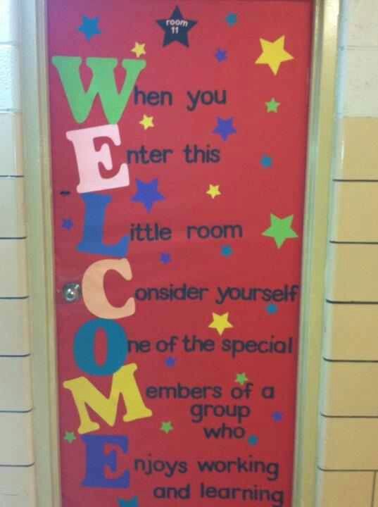 door decoration ideas for school welcome