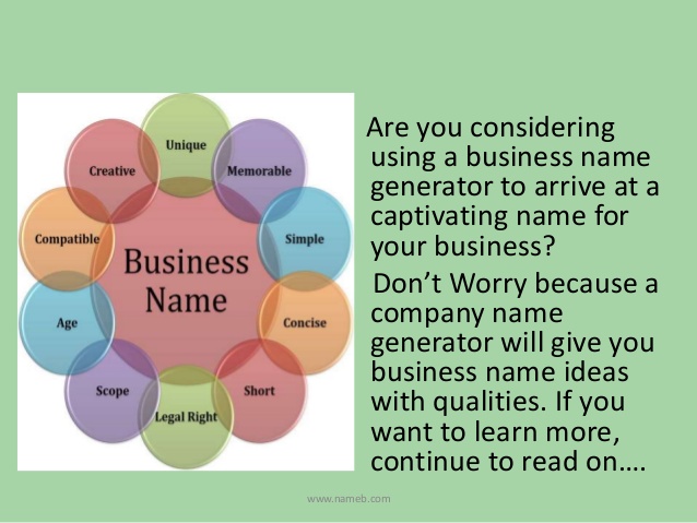 Creative business name generator