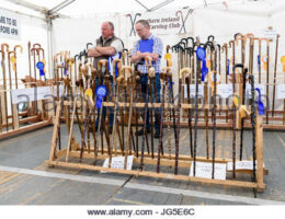 northern ireland stick carving club show off hand made walking sticks JG5E6C