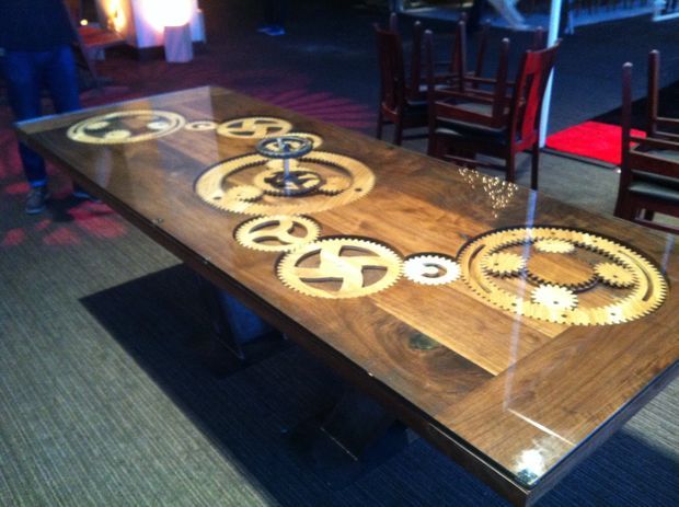 Gear Table | Resin furniture, Router woodworking ...